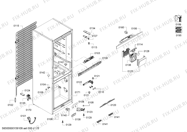 Схема №3 3KSB5605 с изображением Дверь для холодильника Bosch 00711291