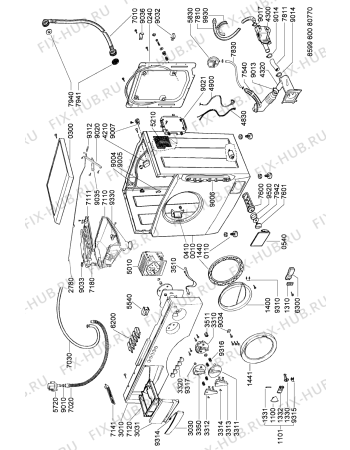 Схема №2 LF 1000 AATX с изображением Рукоятка для стиралки Whirlpool 481246279766
