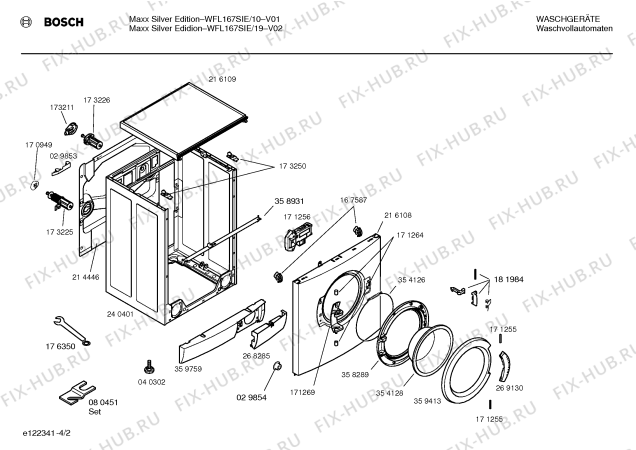 Схема №3 WFL245SGB Maxx Silver edition с изображением Ручка для стиралки Bosch 00268283