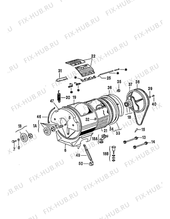 Взрыв-схема стиральной машины Electrolux WH518-1 - Схема узла Tub and drum