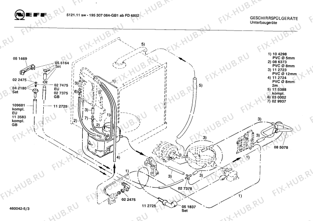 Схема №5 195307064 5121.11SW с изображением Кнопка для посудомоечной машины Bosch 00029384