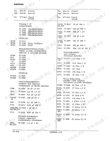 Схема №10 FS8167 с изображением Инструкция по эксплуатации для телевизора Siemens 00530340