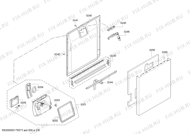 Схема №5 SMS69M92EU с изображением Набор кнопок для посудомойки Bosch 00624923