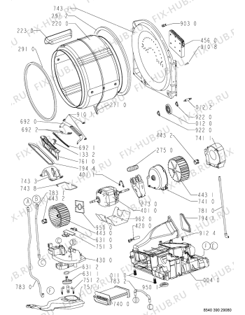 Схема №1 AM 3898 с изображением Обшивка для электросушки Whirlpool 480112100204