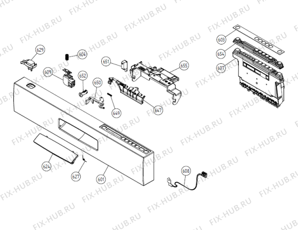 Взрыв-схема посудомоечной машины Gorenje D660 SF   -White Bi #10366000 (900001205, DW20.3) - Схема узла 06
