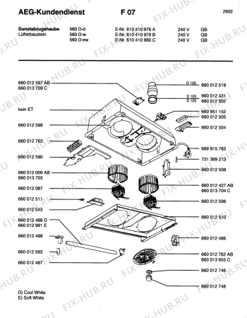 Схема №1 5608 D-D/GB с изображением Покрытие для вытяжки Aeg 8996600125976