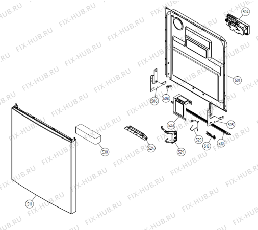 Взрыв-схема посудомоечной машины Gorenje DM 15 Charmant SE   -White Bi (900001019, DW20.1) - Схема узла 05