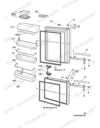 Схема №4 S70322-KG с изображением Блок управления для холодильника Aeg 2082948353