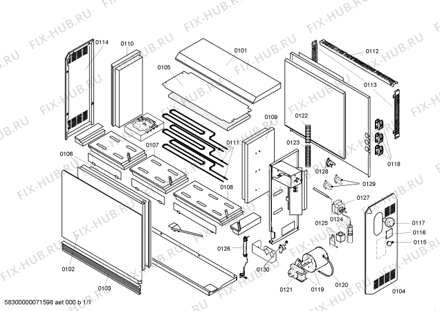 Схема №1 46/4847 VNMi43C с изображением Мотор для стиральной машины Bosch 00058234