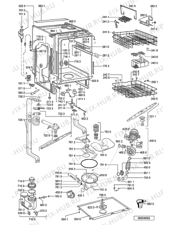 Схема №1 GSI 5411/1 SW с изображением Панель для посудомоечной машины Whirlpool 481245373165