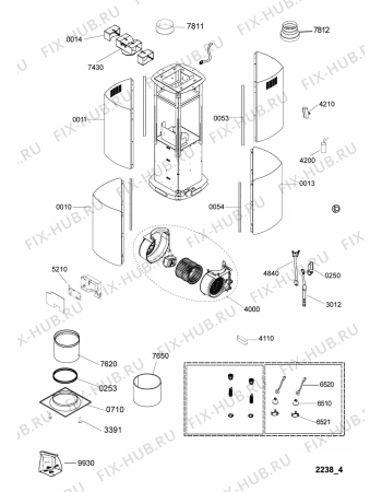 Схема №1 208245504409 6931581 с изображением Спецнабор для вытяжки Whirlpool 482000032445