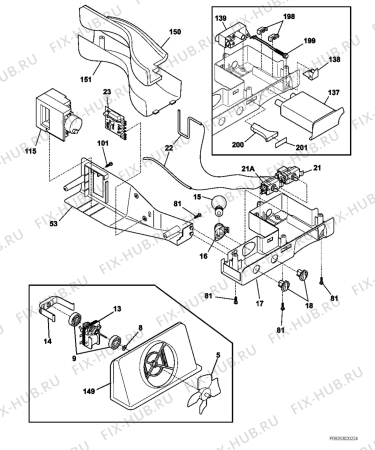 Взрыв-схема холодильника Frigidaire GPSZ25V9DS5 - Схема узла Diffusor