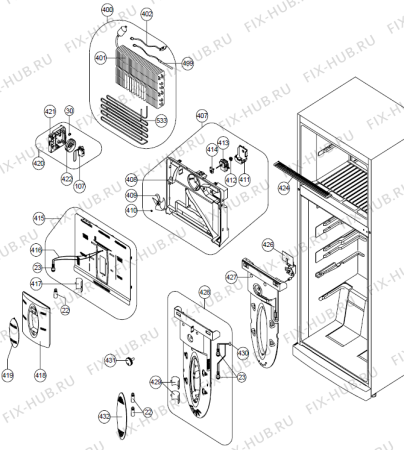 Схема №1 NRF71434W (250926, NT465MCEX) с изображением Запчасть для холодильника Gorenje 291659