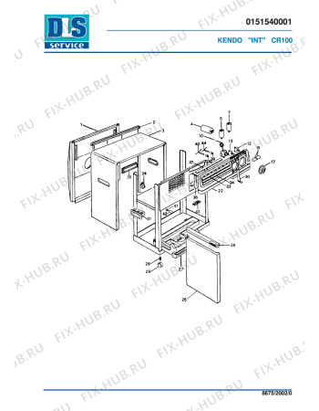 Схема №1 CR 100 с изображением Панель для сплит-системы DELONGHI 5951010000