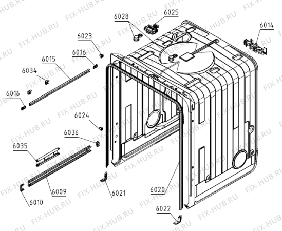 Взрыв-схема посудомоечной машины Asko DSD644G.P (728428, DW40.2) - Схема узла 07