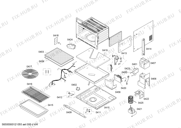 Схема №2 HBC86E670N с изображением Набор кнопок для электропечи Bosch 00436961