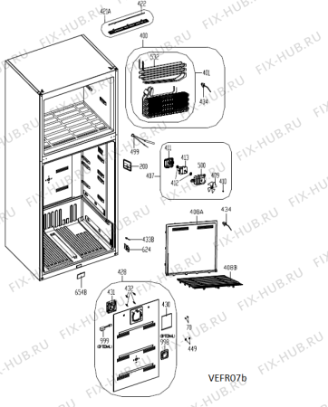 Схема №4 W8TIH182X с изображением Запчасть для холодильной камеры Whirlpool 488000534419