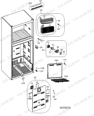 Взрыв-схема холодильника Hotpoint-Ariston H8TIH182O3X - Схема узла