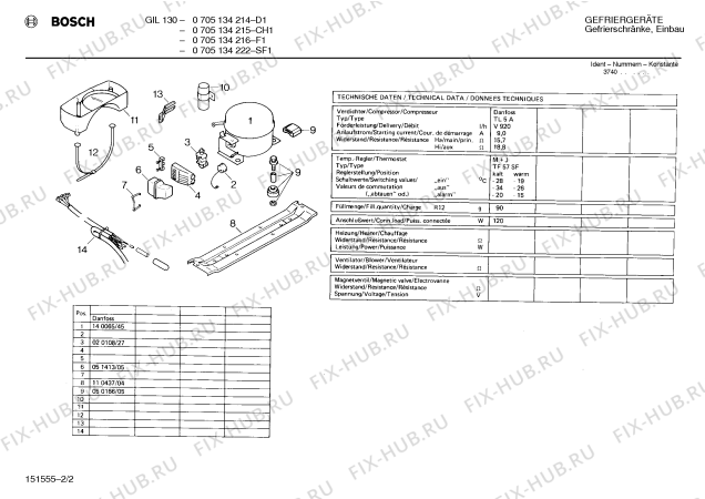 Взрыв-схема холодильника Bosch 0705134215 GIL130 - Схема узла 02