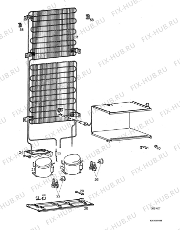 Взрыв-схема холодильника Zanussi ZK21/7GR - Схема узла Cooling system 017