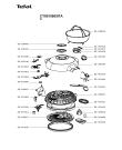 Схема №2 CY851560/87A с изображением Элемент корпуса для электропароварки Tefal SS-208285