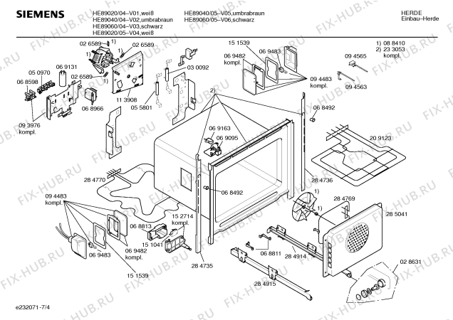 Схема №6 HE89040 с изображением Инструкция по эксплуатации для духового шкафа Siemens 00518251