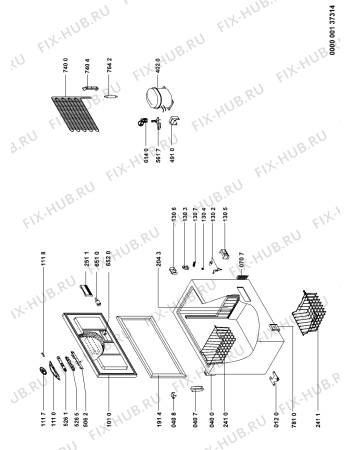 Схема №1 AFG 6402 E-B с изображением Контейнер для холодильной камеры Whirlpool 480132100733