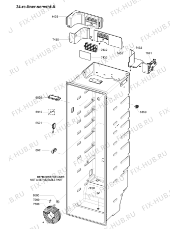 Схема №5 WSX5172 N с изображением Втулка двери для холодильной камеры Whirlpool 482000014144