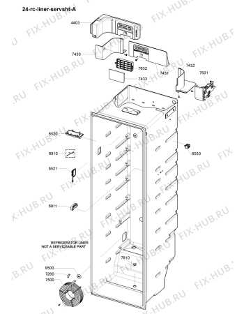 Схема №5 WSX5172 N с изображением Винтик для холодильника Whirlpool 482000014154