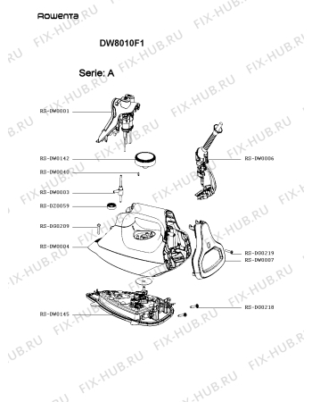 Схема №2 DW8010G1 с изображением Клавиша для электроутюга Rowenta RS-DW0142