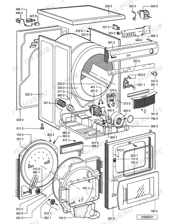 Схема №1 AWZ 126 с изображением Обшивка для сушильной машины Whirlpool 481245219717