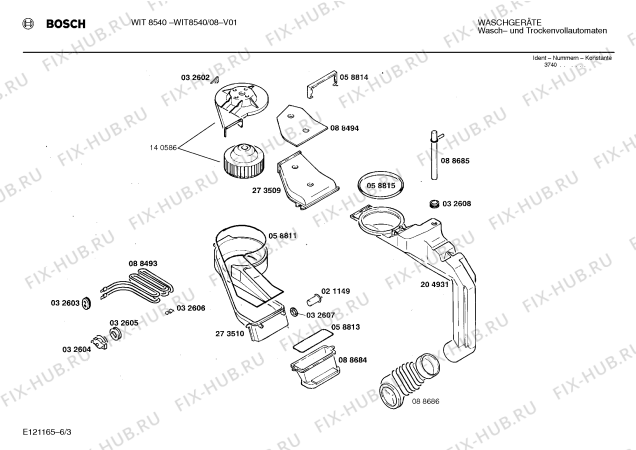 Схема №5 WFT6030DC WFT6030 с изображением Инструкция по эксплуатации для стиралки Bosch 00516797