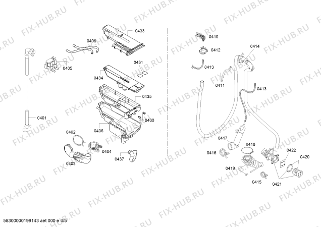 Взрыв-схема стиральной машины Bosch WAU286690W - Схема узла 04