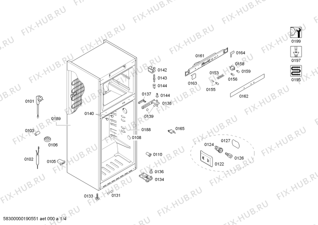Схема №3 KDN32X45 с изображением Дверь для холодильной камеры Bosch 00715775