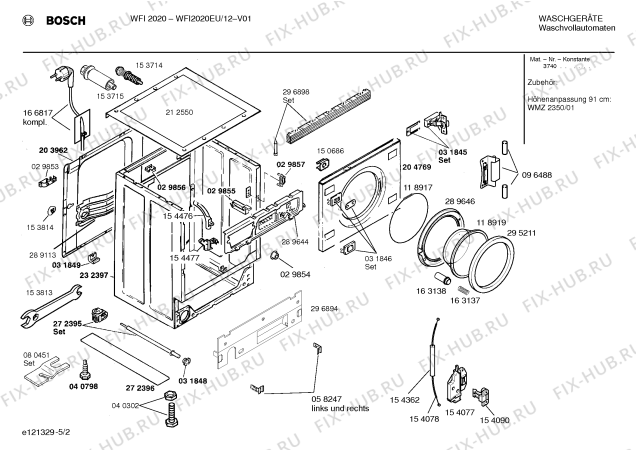 Схема №3 WI61021EU SIWAMAT 6102 с изображением Адаптер для стиральной машины Bosch 00261476