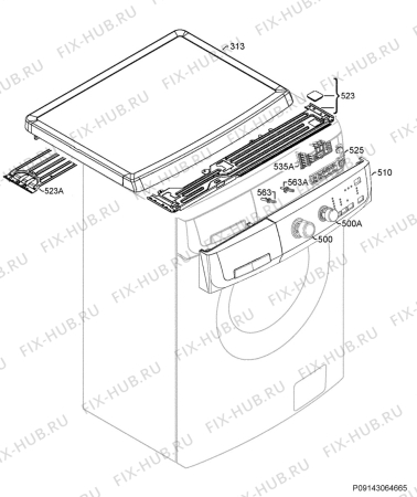 Взрыв-схема стиральной машины Rex Electrolux RWF128212W - Схема узла Command panel 037