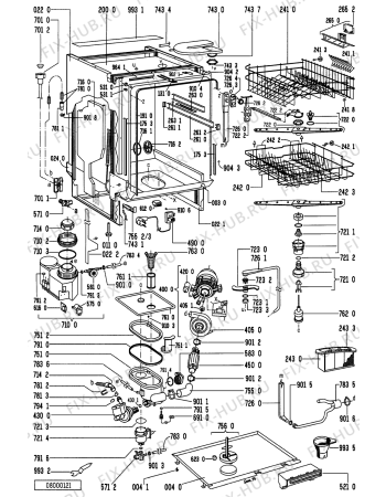 Схема №1 ADG 934 AV с изображением Панель для электропосудомоечной машины Whirlpool 481245379608