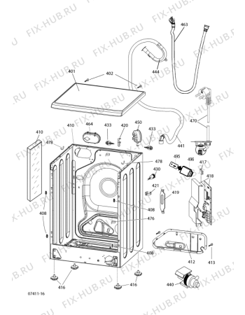 Взрыв-схема стиральной машины Hotpoint-Ariston ARXXF129IT (F051762) - Схема узла