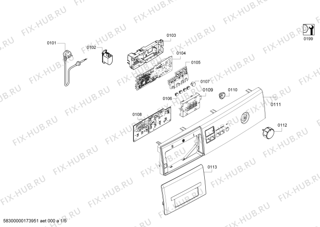 Схема №3 WAK24168IT Avantixx с изображением Панель управления для стиральной машины Bosch 00791882