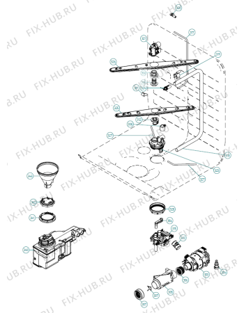 Взрыв-схема посудомоечной машины Gorenje D5253 XL DK   -SS Bi Soft (900001394, DW70.3) - Схема узла 03