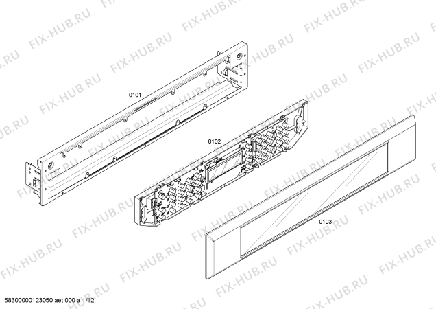 Схема №5 MEW301ES с изображением Крышка для духового шкафа Bosch 00664254