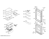 Схема №3 KG36NX73 с изображением Дверь морозильной камеры для холодильника Siemens 00685393