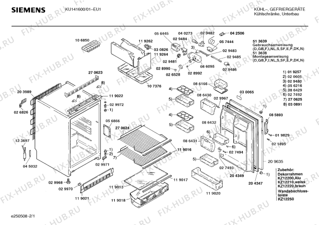 Схема №2 KT18LF0 с изображением Шильдик для холодильной камеры Siemens 00030065