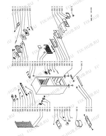 Схема №2 ART 844/G/WP с изображением Дверца для холодильной камеры Whirlpool 481944268246