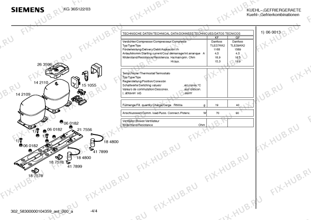 Схема №3 KGS36190IE с изображением Траверса для холодильной камеры Bosch 00217556