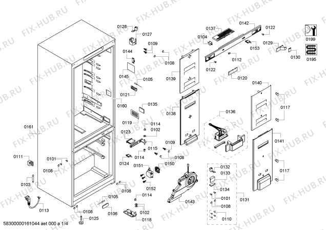 Схема №3 KGN57PI26N с изображением Крюк для холодильника Bosch 00620349