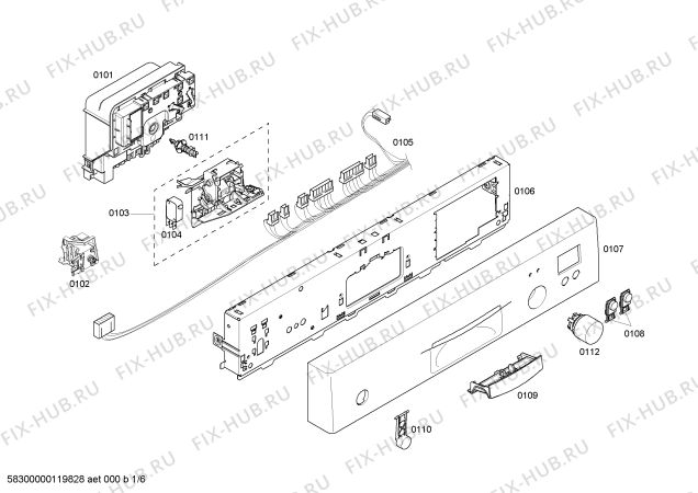 Схема №5 SHE53L02UC с изображением Регулировочный узел для посудомойки Bosch 00661922