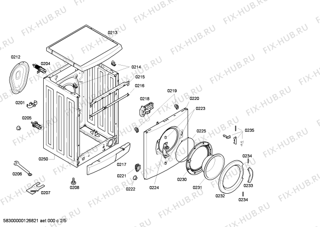 Взрыв-схема стиральной машины Siemens WM14E370NL E14.37 - Схема узла 02