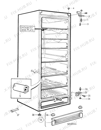 Взрыв-схема холодильника Unknown EU2114C - Схема узла C10 Cabinet