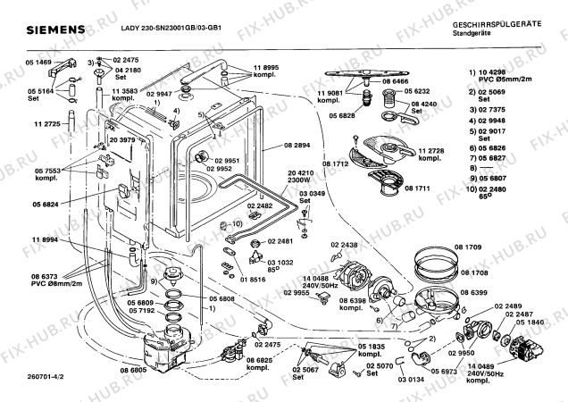 Схема №3 SN23001ZA с изображением Переключатель для электропосудомоечной машины Siemens 00057742